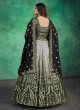 Georgette Sequins Emboidered Gown With Dupatta